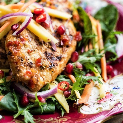 Grilled Red Chicken Salad